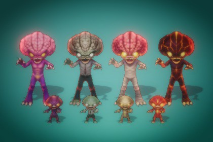 [FreeTrial] Pack 2 Mini Monster (Rigged) – PixeliusVita
