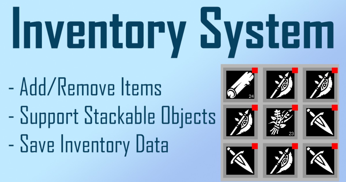 Basic Inventory System - Save and Stack Items | GUI Tools | Unity Asset ...