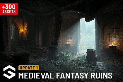 Medieval Fantasy Ruins - Dark Forest Environment