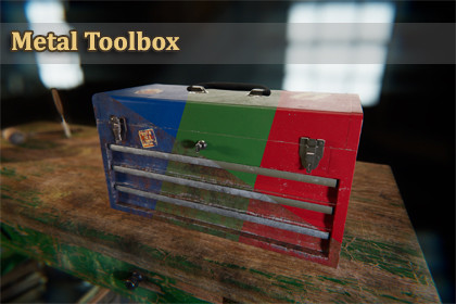 Metal Toolbox | 3 Colors, 2 Variants | 2 Lite-Versions (Static opened & closed)