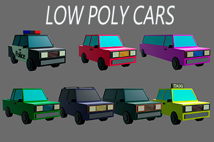 Low Poly Cars 3D Model