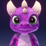 Cartoon Purple Dinosaur 3D Model – Animated Character