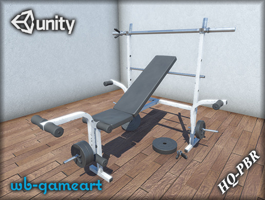 Unity Bench Weight Bench | 3D Props | Unity Asset Store