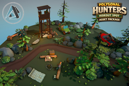 Polygonal Hunters Hideout Spot Asset Package