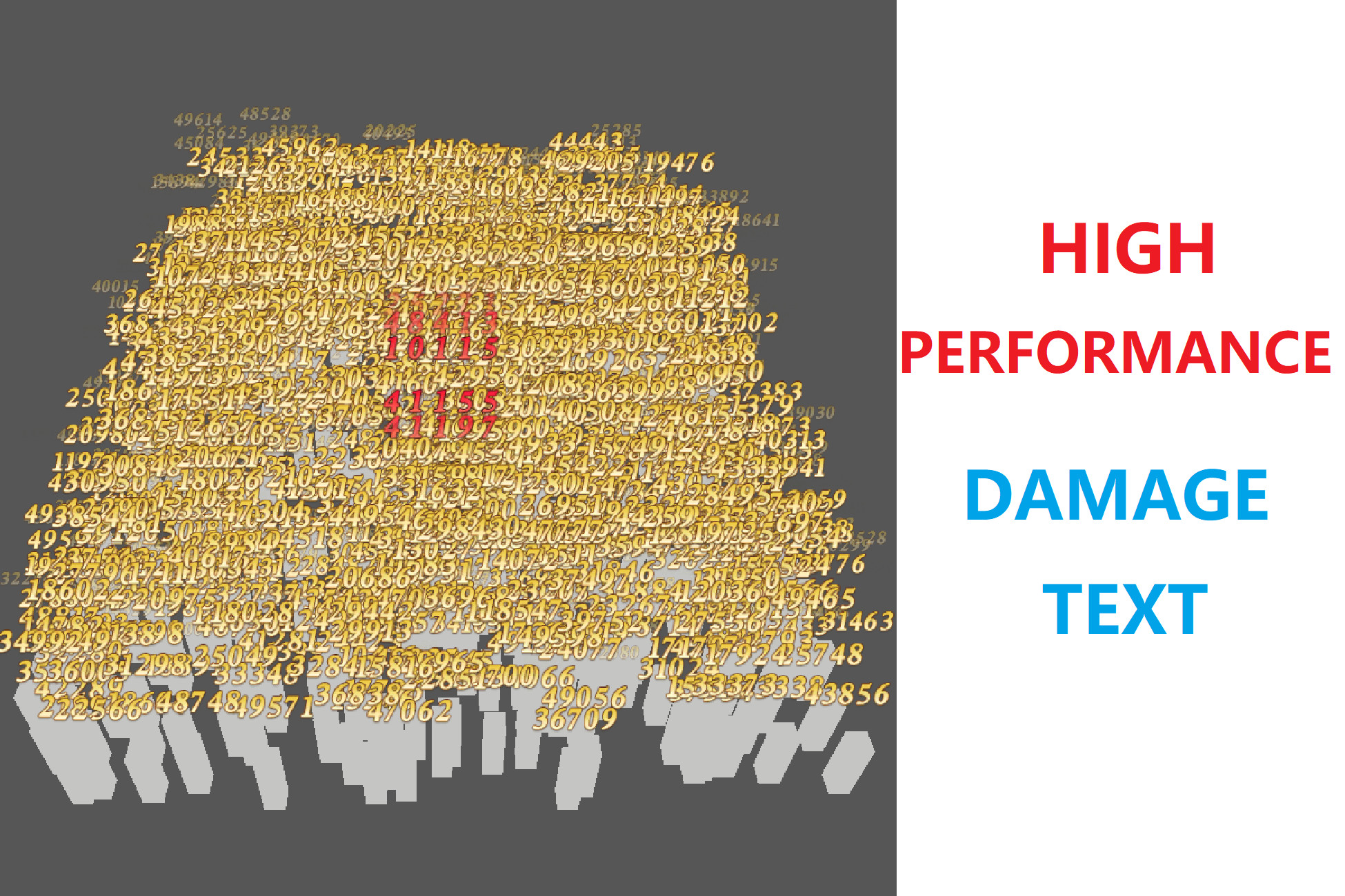 High Performance Damage Text | GUI Tools | Unity Asset Store