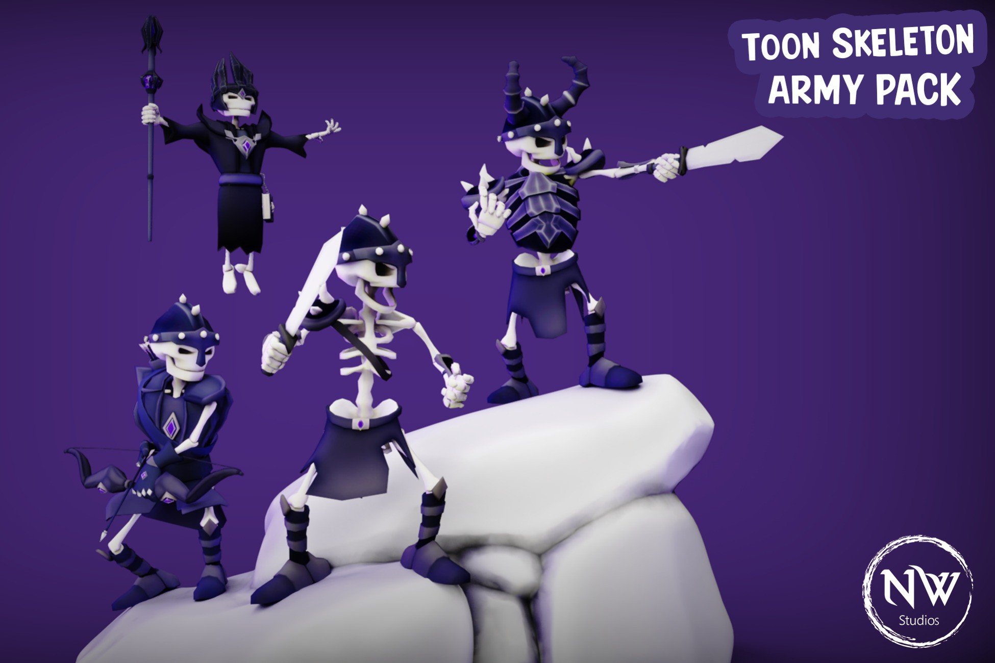 Skeleton Asset Unity Toon Skeleton Army Bundle | Characters | Unity Asset Store