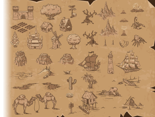 Game Level Map Parchment Assets | 2D Environments | Unity Asset Store