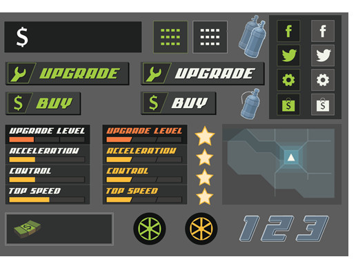 Racing UI | 2D Icons | Unity Asset Store