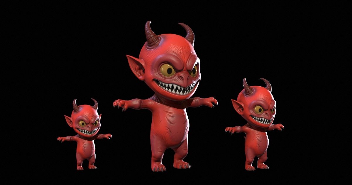 ChibiDemon2 Pack1 | 3D Creatures | Unity Asset Store