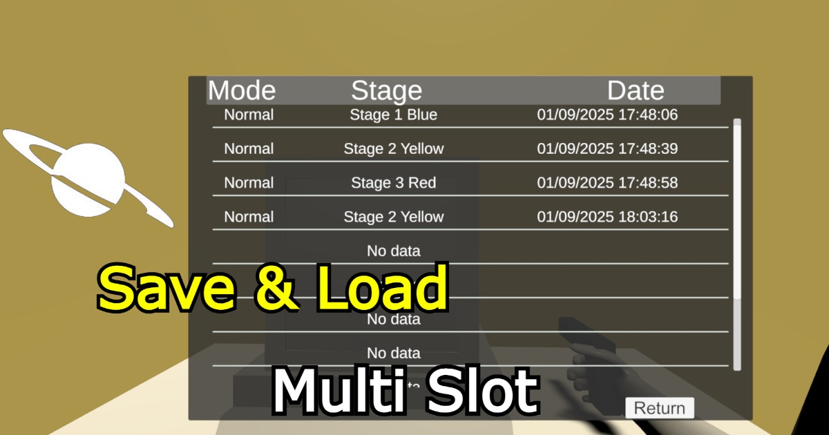 Save and Load MultiSlot System | システム | Unity Asset Store