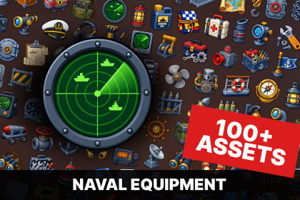 Naval Military Ship Equipment Maritime Operations Icons Pack