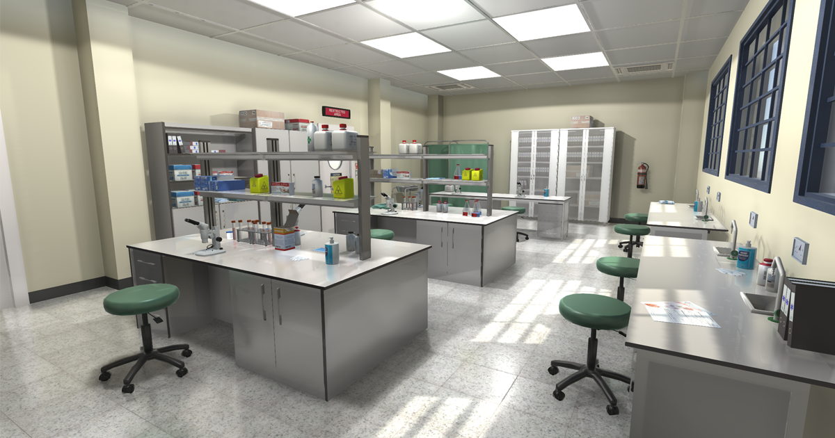 Hospital Laboratory 3D Interior Unity Asset Store