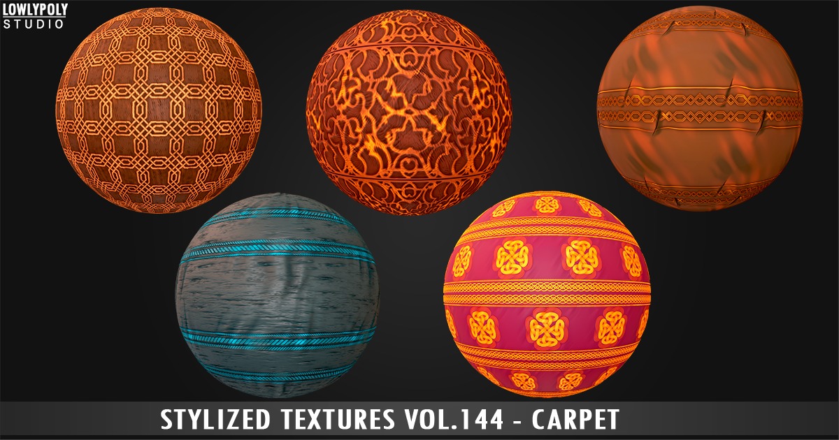 Carpet Rug Vol.144 - Stylized Textures | 2D Floors | Unity Asset Store