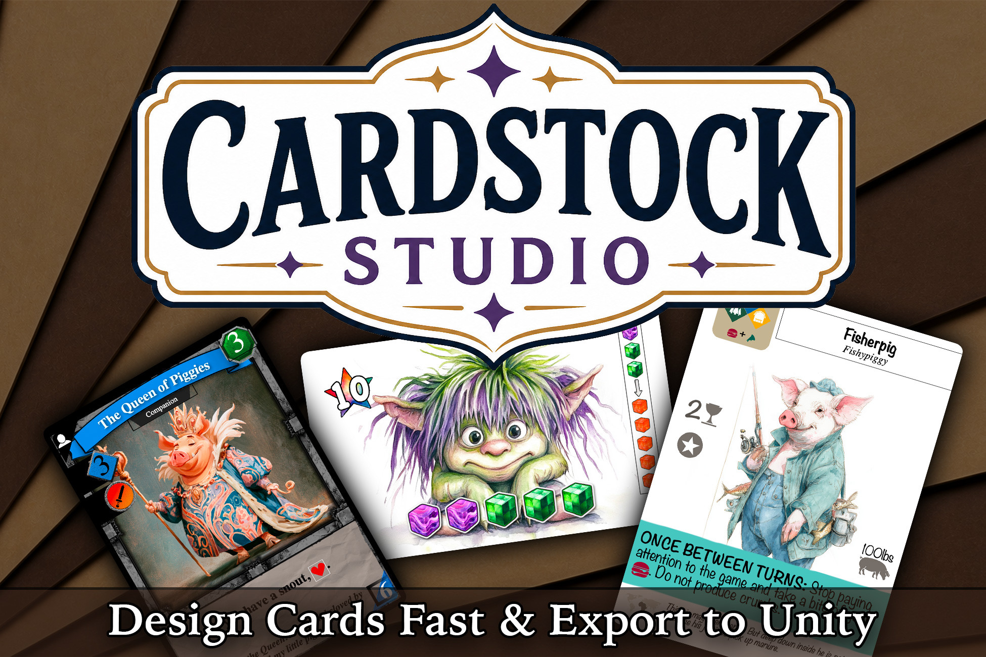 Cardstock Studio Bridge - Design Tabletop Cards and Export them for Unity!