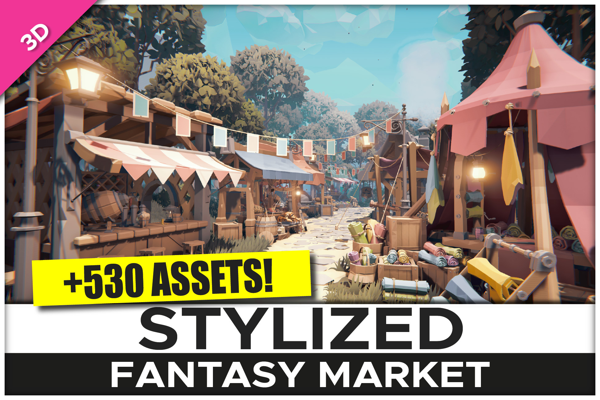 STYLIZED Fantasy Market - Low Poly 3D Art | 3D Environments | Unity ...