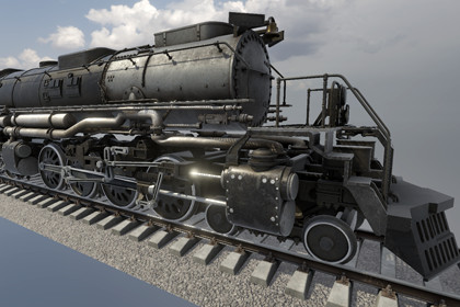 Animated Locomotive Steam Train