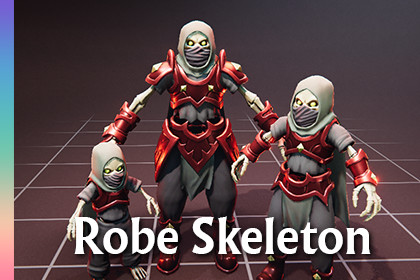 Robe Skeleton - 3 Characters + Animations