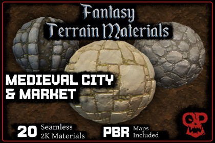 Fantasy Terrain Materials | Medieval City & Market