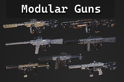 Modular Guns - Customizable Animated Weapon Pack