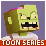 Zombie Male Toon Humanoid Series