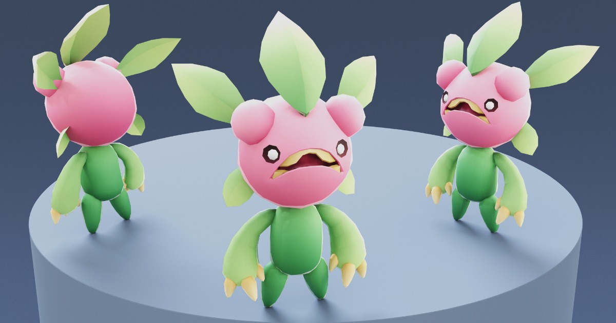 Cartoon Characters - Medium Pinky Warrior | 3D Creatures | Unity Asset ...