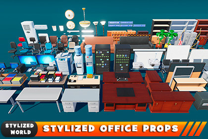 Stylized Office Furniture & Props