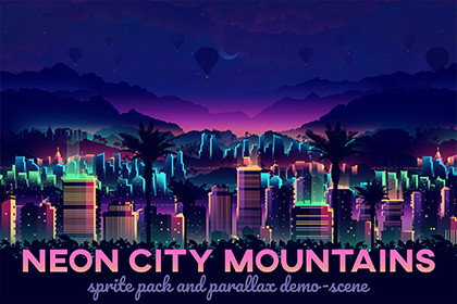 NEON City Mountains