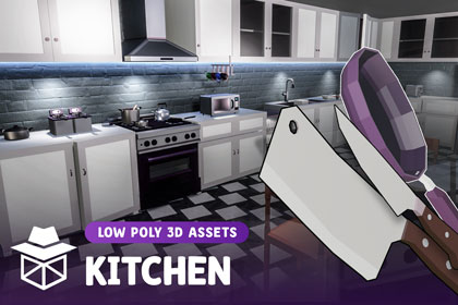 Low Poly Kitchen Pack