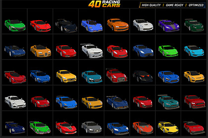 Racing Cars Pack - Low Poly Cars