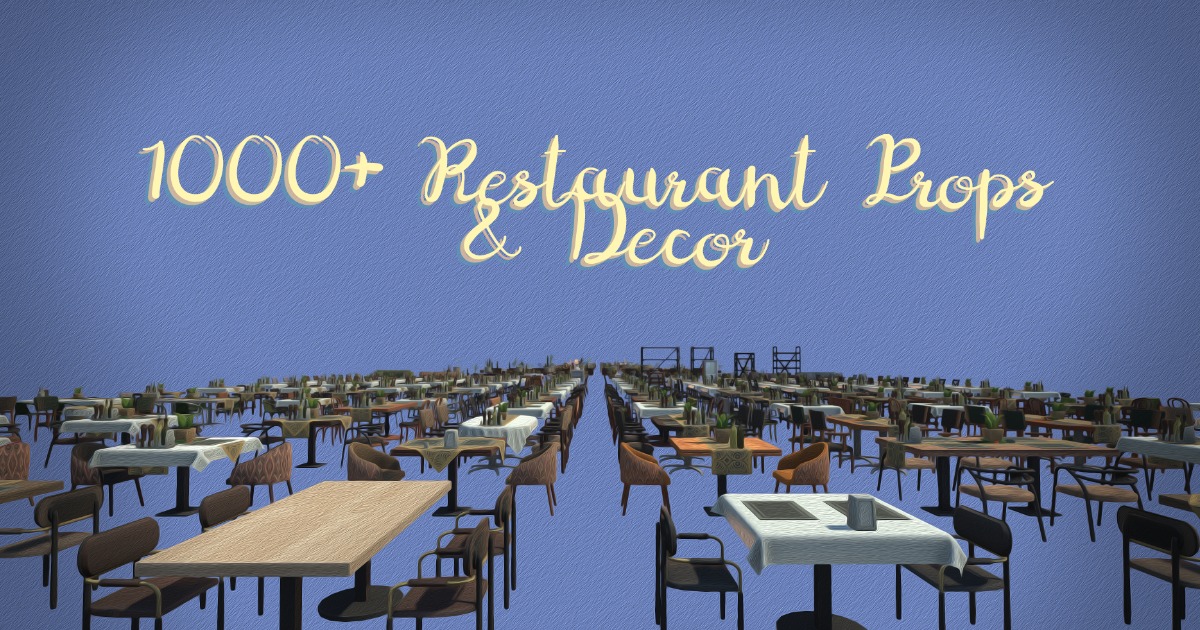 Unity Decore 1000+ Restaurant and Decor Props | 3D ้ๅ
ท | Unity Asset Store