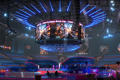 Futuristic Esports Arena Stadium – Tournament Stage 3d Environment Level
