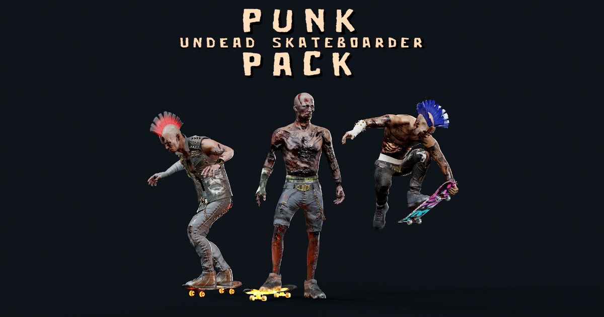 Unity Political Punk PUNK UNDEAD PACK | 3D Humanoids | Unity Asset Store