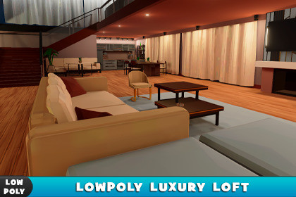 LowPoly Luxury Loft Interior