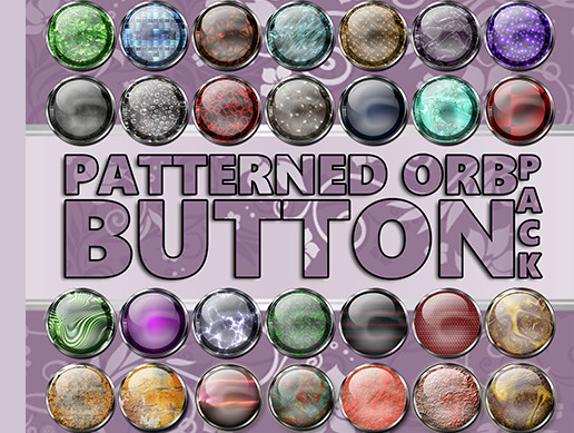 Patterned Orb Button Pack | 2D Icons | Unity Asset Store