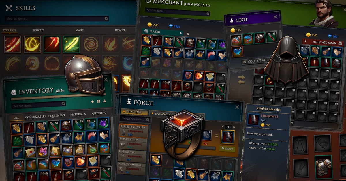 Master Inventory Engine - Crafting/Loot/Trade/Skills/HotBar | Game ...