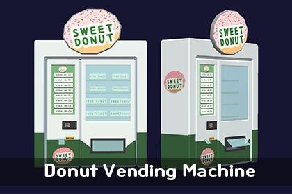 MAR-Low Poly Donut Vending Machine