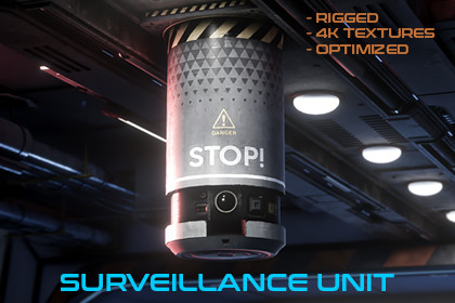 Sci-Fi Surveillance Unit /Security Camera