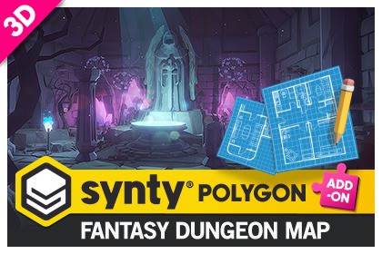 POLYGON - Fantasy Dungeon Map - Art by Synty