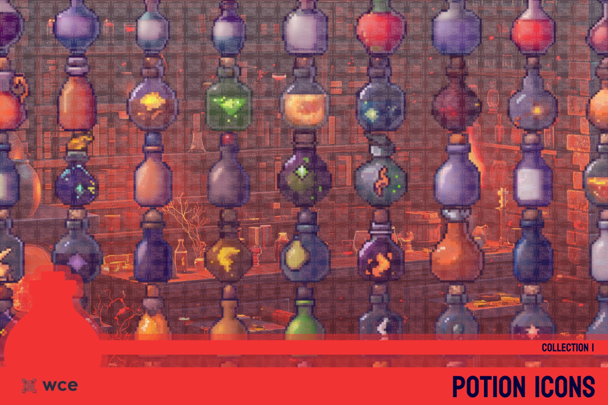 Potion Icons - Collection 1 - 2D Pixel Alchemy, Elixir and Consumables ...