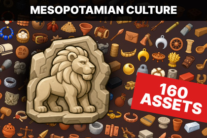 Ancient Mesopotamia Sumerian Culture Trade Crafts Farming Icons Pack