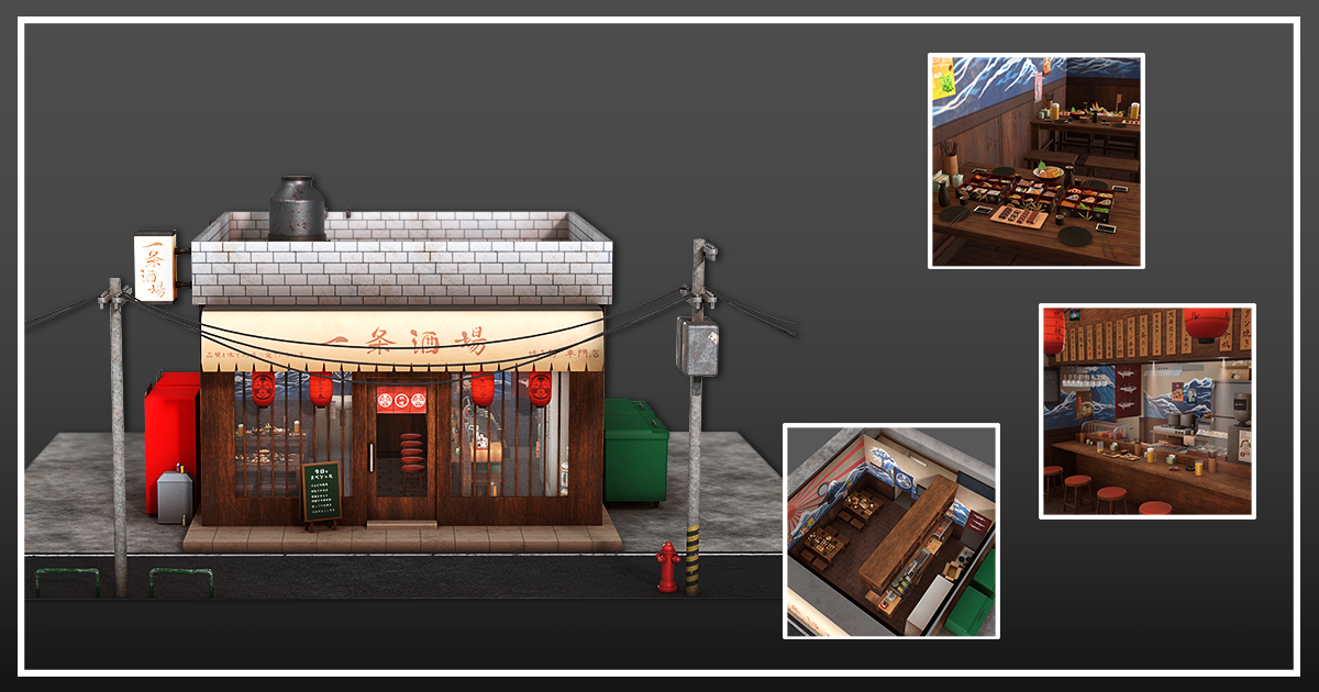 Bar Asset Unity Japanese Izakaya Bar | 3D Interior | Unity Asset Store