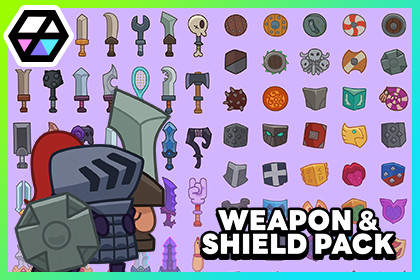 2D Icons - Casual Weapon & Shield Pack