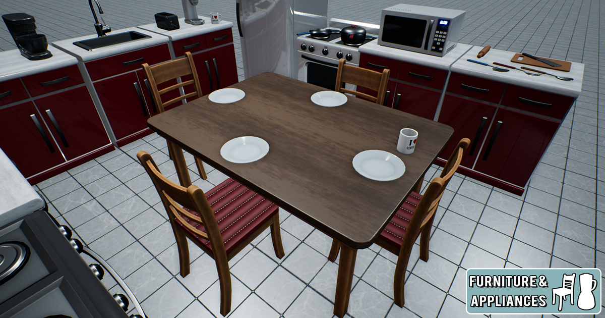 Furniture And Appliances - Kitchen | 3D Furniture | Unity Asset Store