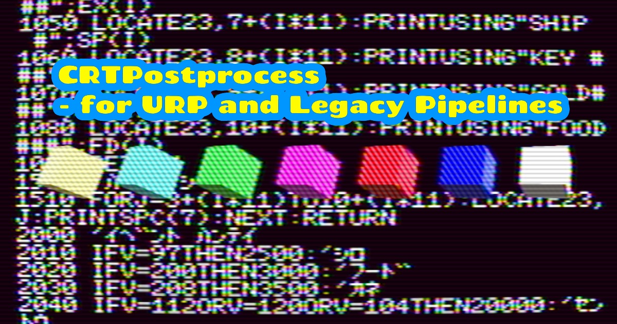 CRT Postprocess - for URP and Legacy Pipelines | 카메라 효과 | Unity Asset Store