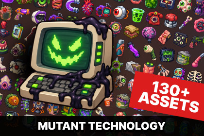 Biopunk Mutant Technology Biotech Body Horror Icons Pack