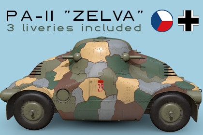 PA-II "Zelva" 1920s streamlined armored car