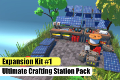 Ultimate Crafting Stations Expansion Kit#1 - Stylized - LowPoly - 100% Modular