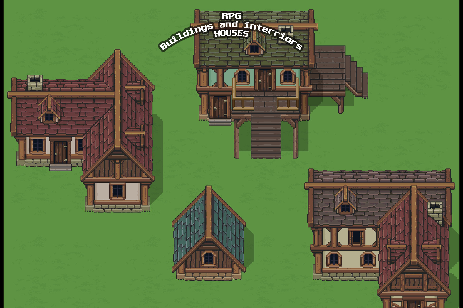 RPG Buildings and Interriors HOUSES | 2D Environments | Unity Asset Store