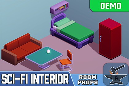 Sci-Fi Room - Low-Poly Asset Pack 01 [DEMO]