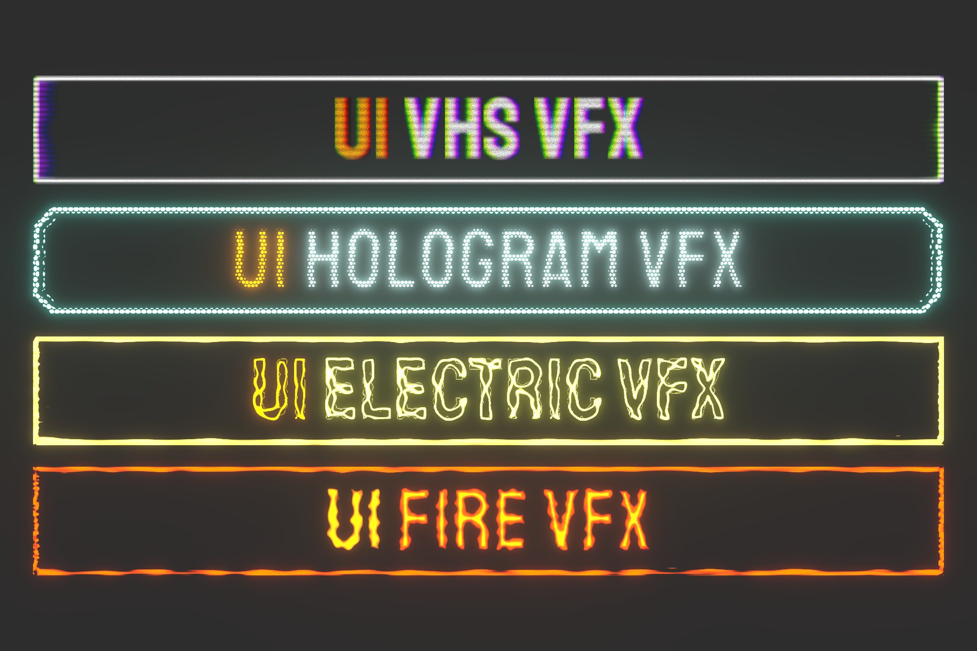 Stylized UI VFX Bundle Vol. 1 | VFX Shaders | Unity Asset Store